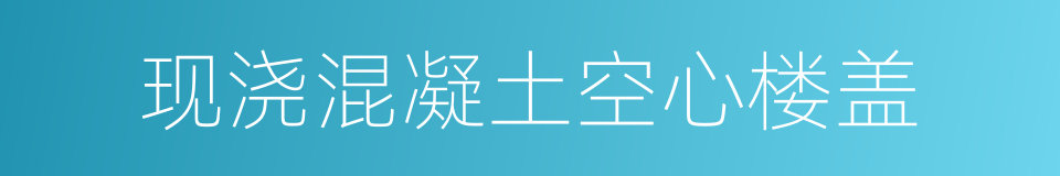 现浇混凝土空心楼盖的意思