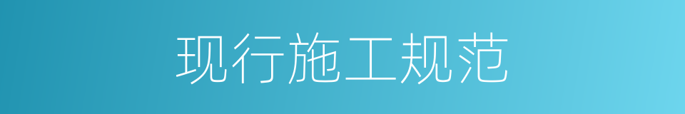 现行施工规范的同义词