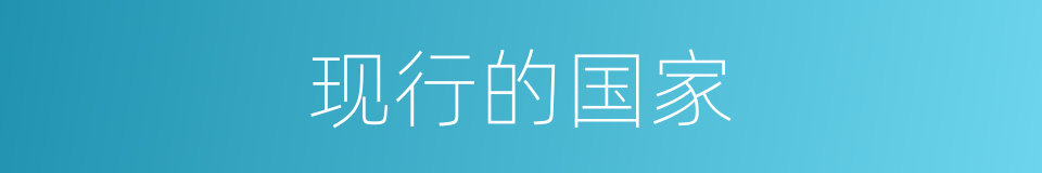 现行的国家的同义词