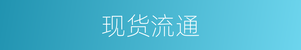 现货流通的同义词