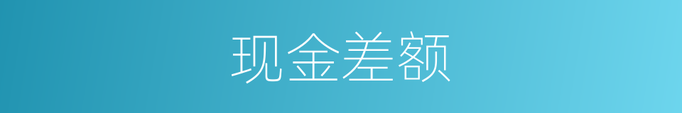 现金差额的同义词