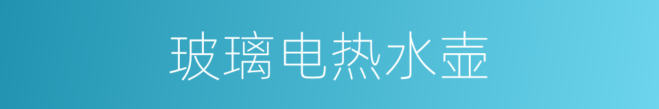 玻璃电热水壶的同义词