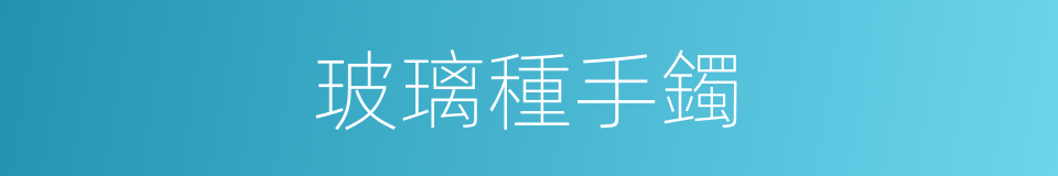 玻璃種手鐲的同義詞