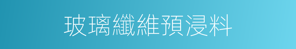 玻璃纖維預浸料的同義詞