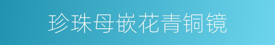 珍珠母嵌花青铜镜的同义词