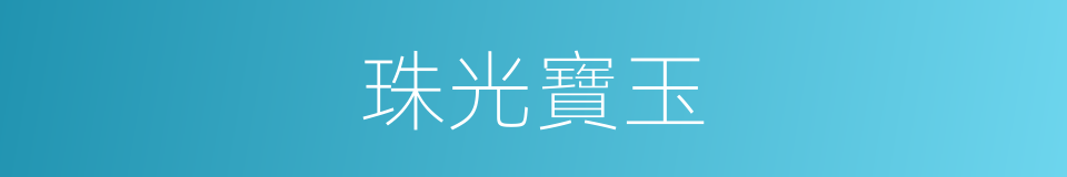 珠光寶玉的同義詞