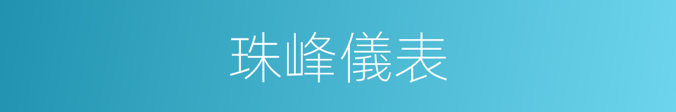 珠峰儀表的同義詞