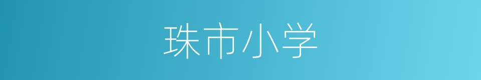 珠市小学的同义词