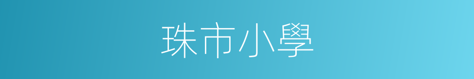 珠市小學的同義詞