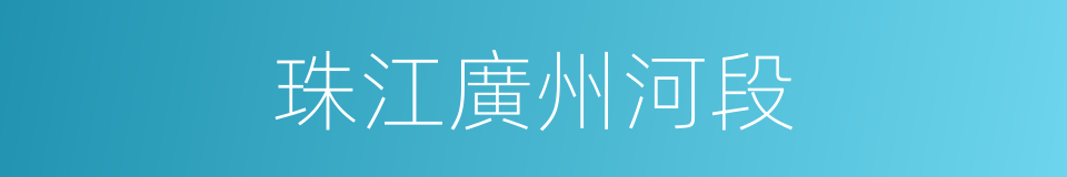 珠江廣州河段的同義詞