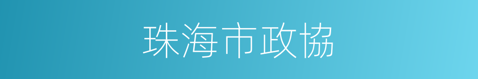 珠海市政協的同義詞