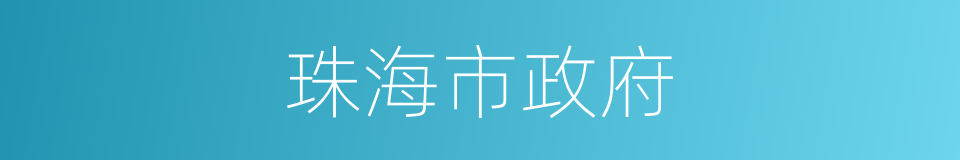 珠海市政府的同义词
