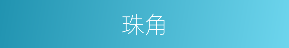 珠角的意思