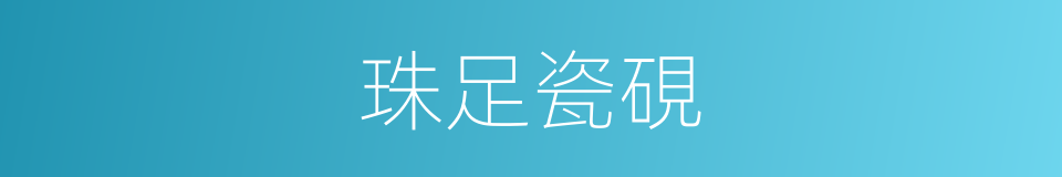 珠足瓷硯的同義詞