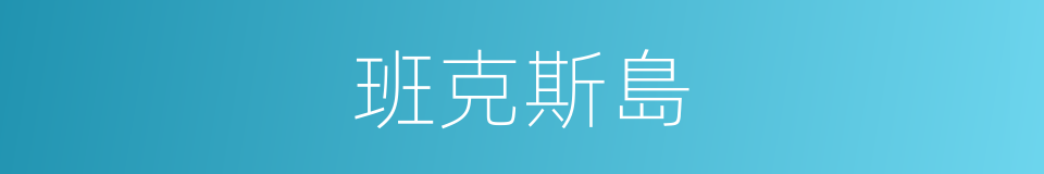 班克斯島的同義詞