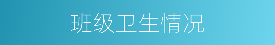 班级卫生情况的同义词
