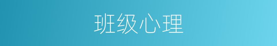 班级心理的同义词