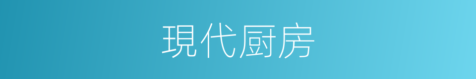 現代厨房的同義詞