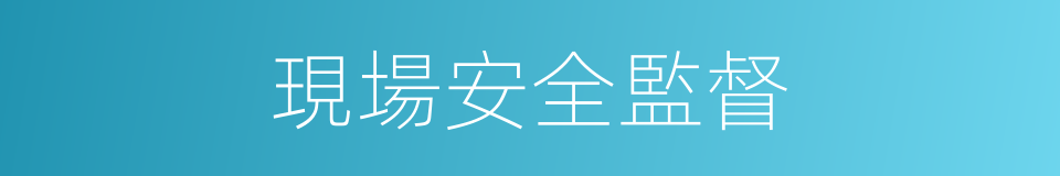 現場安全監督的同義詞