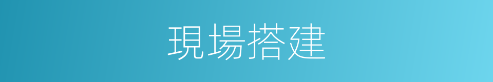 現場搭建的同義詞