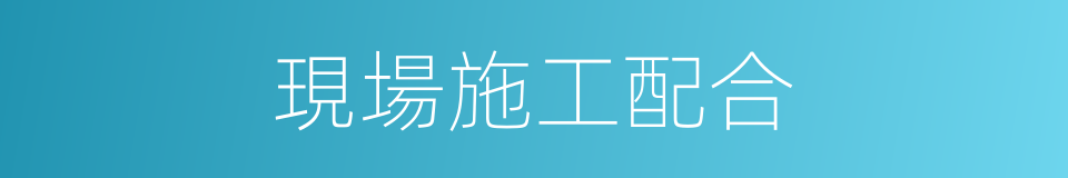現場施工配合的同義詞