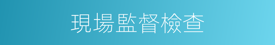 現場監督檢查的同義詞