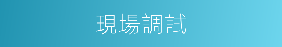 現場調試的同義詞