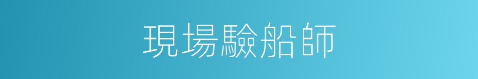 現場驗船師的同義詞