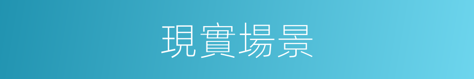 現實場景的同義詞