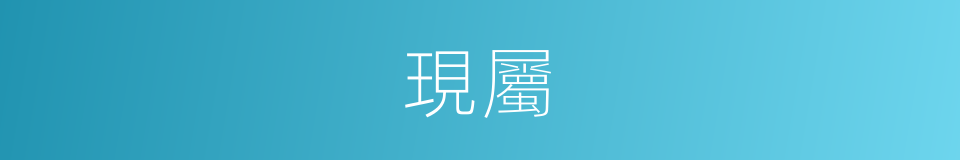 現屬的同義詞