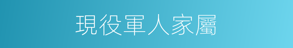 現役軍人家屬的同義詞
