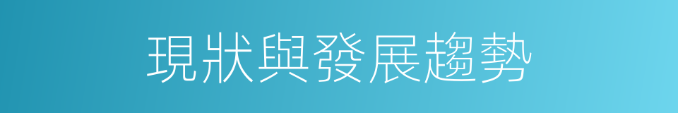 現狀與發展趨勢的同義詞