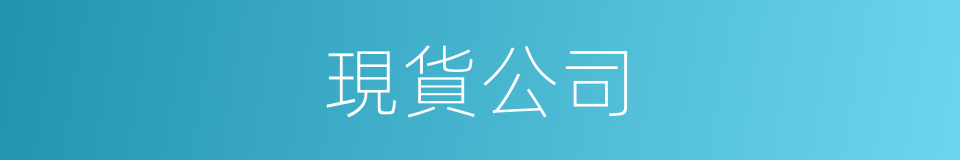 現貨公司的同義詞