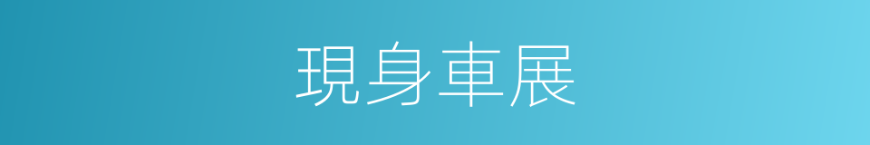 現身車展的同義詞