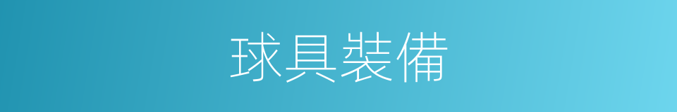 球具裝備的同義詞