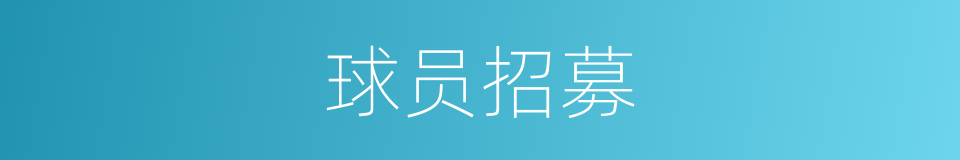 球员招募的同义词