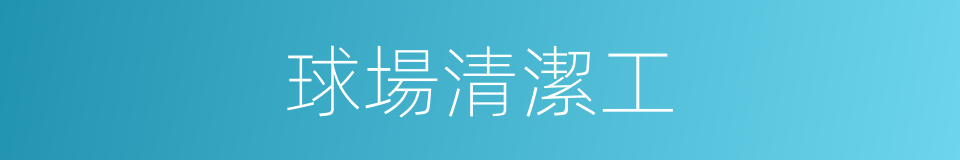 球場清潔工的同義詞