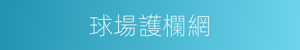 球場護欄網的同義詞