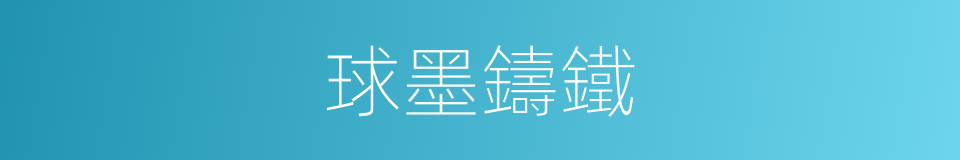 球墨鑄鐵的同義詞