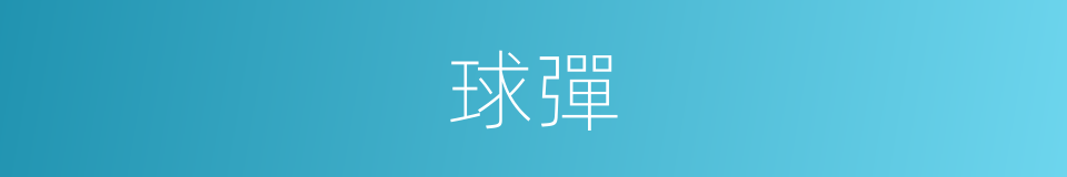 球彈的同義詞
