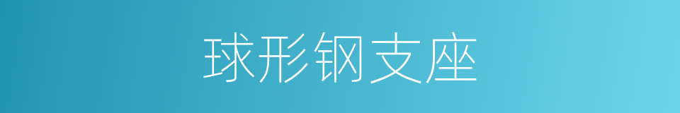 球形钢支座的同义词
