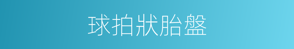 球拍狀胎盤的同義詞