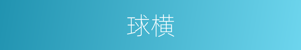 球横的同义词