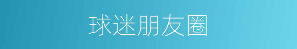 球迷朋友圈的同义词