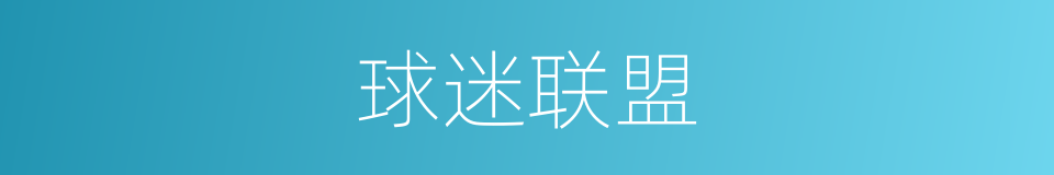球迷联盟的同义词