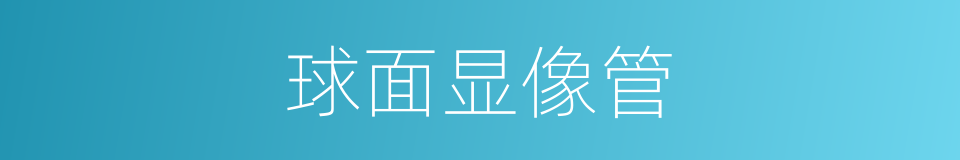 球面显像管的同义词