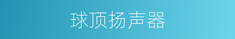 球顶扬声器的同义词