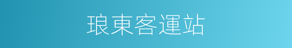 琅東客運站的同義詞