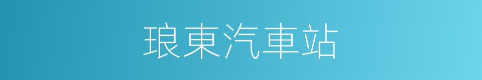 琅東汽車站的同義詞