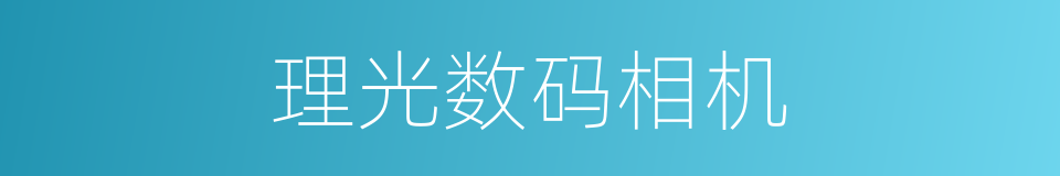 理光数码相机的同义词